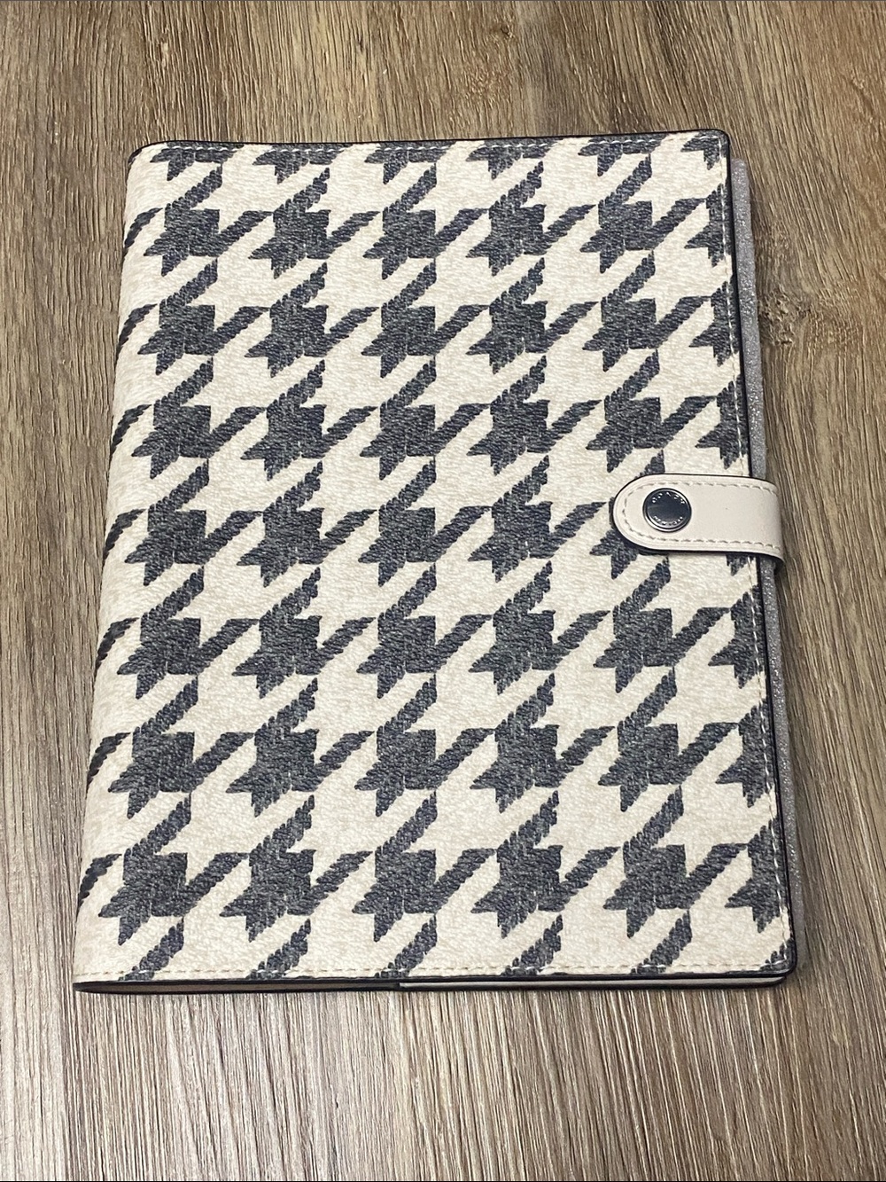 Coach Rare Houndstooth Cream and Black Notebook